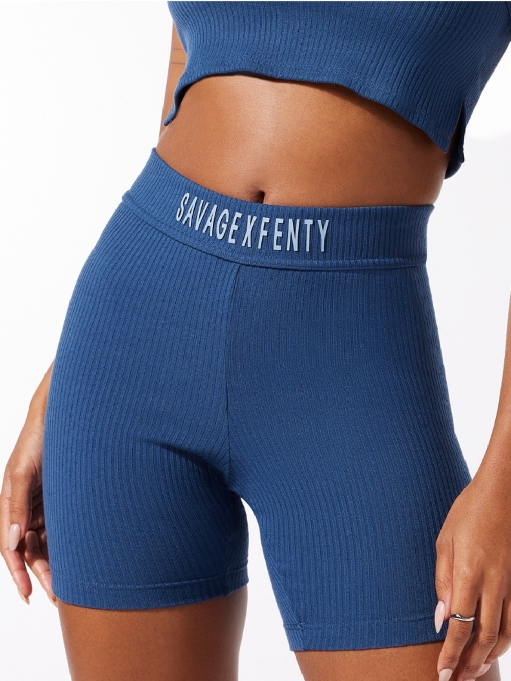Savage Fenty Essential Rib Biker Shorts Womens XL
